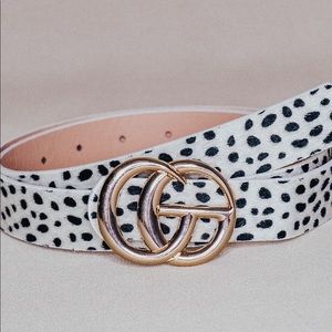 Faux Calf Hair CG Belt